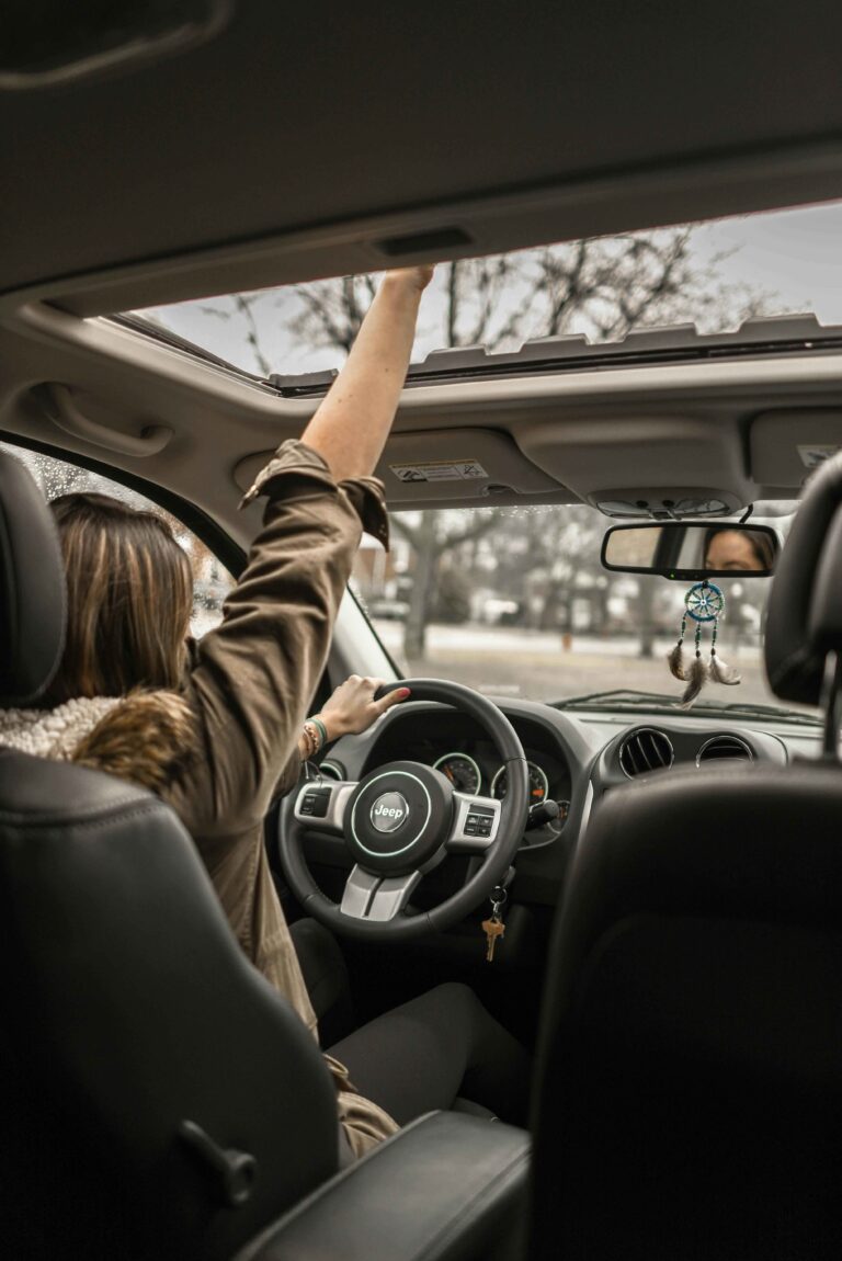 Femme Au Volant Voiture